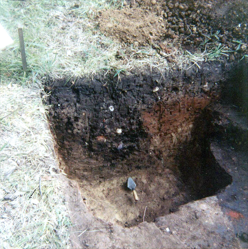 photo of palisade wall trench