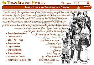 photo of the Texas Beyond History exhibit set called Tejas: Life and Times of The Caddo