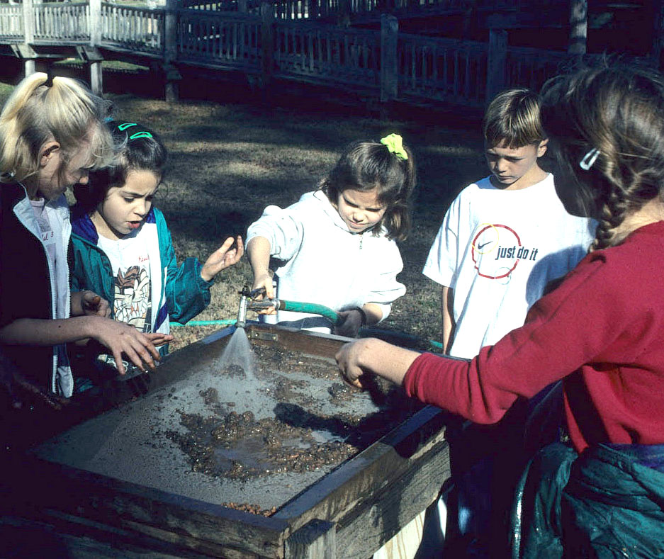 photo of partially excavated large cooking pit