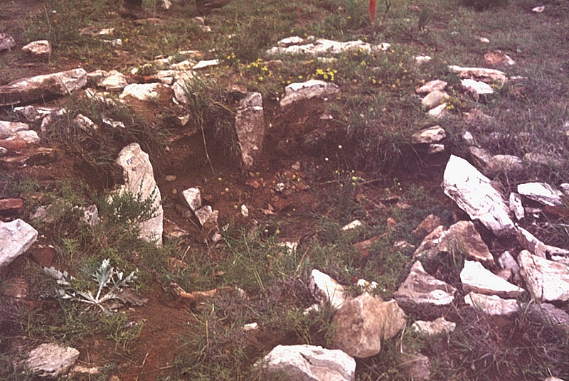 This slab-lined pit has been excavated.