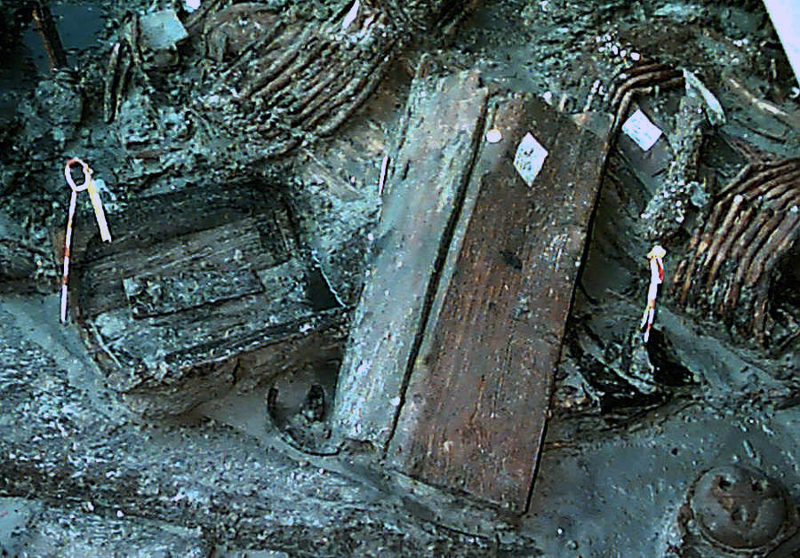 Cross section of the Pecos River at Arenosa, looking upriver