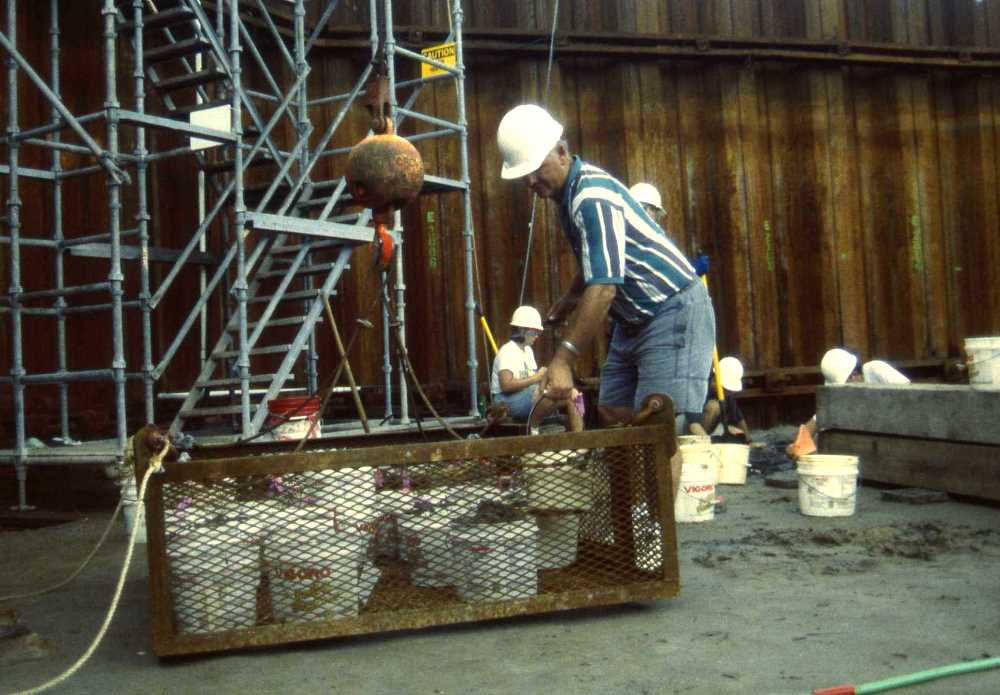 photo of an excavator hauling buckets to the screens