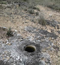photo of mortar hole