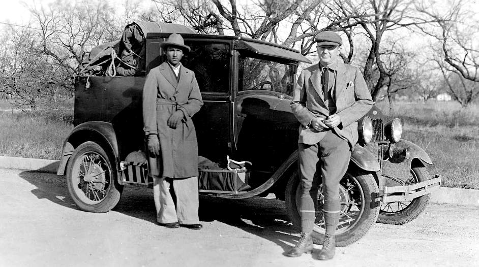 photo of pioneer archeologist E. B. Sayles with John Olgin