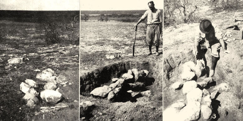 photo of excavation at burial sites