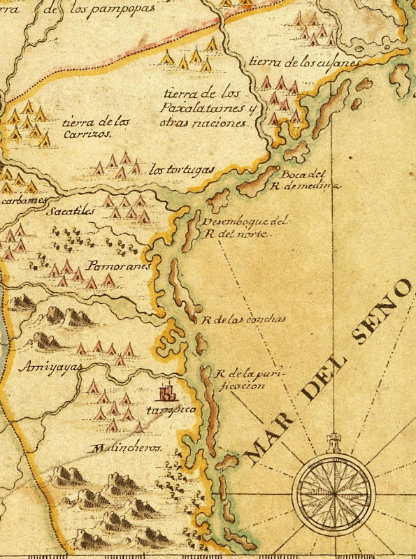 1720s map by Alvarez Barreiro