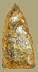 photo of a glass projectile point