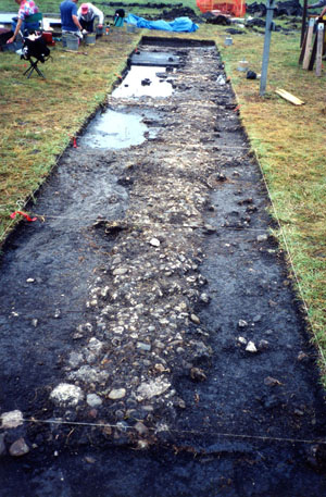 photo of the remains of the mission wall