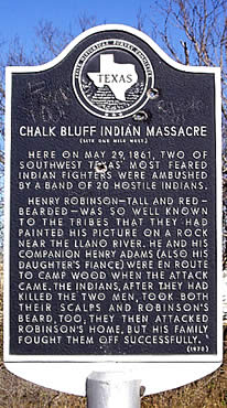 Chalk Bluff roadside marker