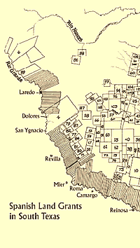 Map of Spanish land grants