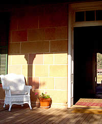 porch at the Commanding Officer's Quarters