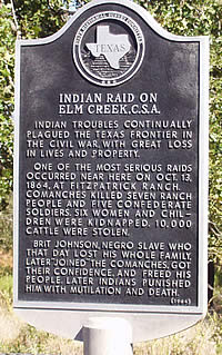 Elm Creek raid marker
