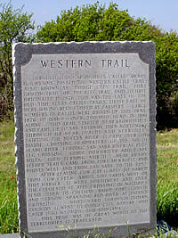 Western Trail marker