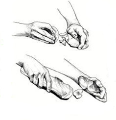 Drawing of Flintknapping