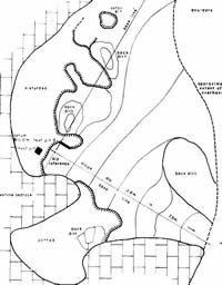 Original 1974 pre-excavation maq of Hinds Cave