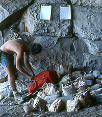 Photo of collecting of sediment samples