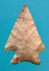 A projectile point that has been modified over time
