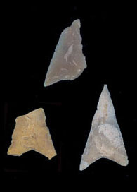 photo of triangular arrow points