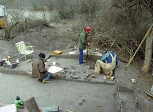 photo of the excavation