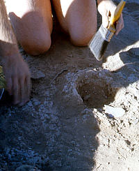 photo of a collared post hole in House 5