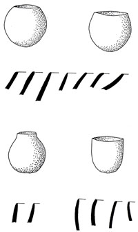 illustration of El Paso Brown vessel forms and rim profiles