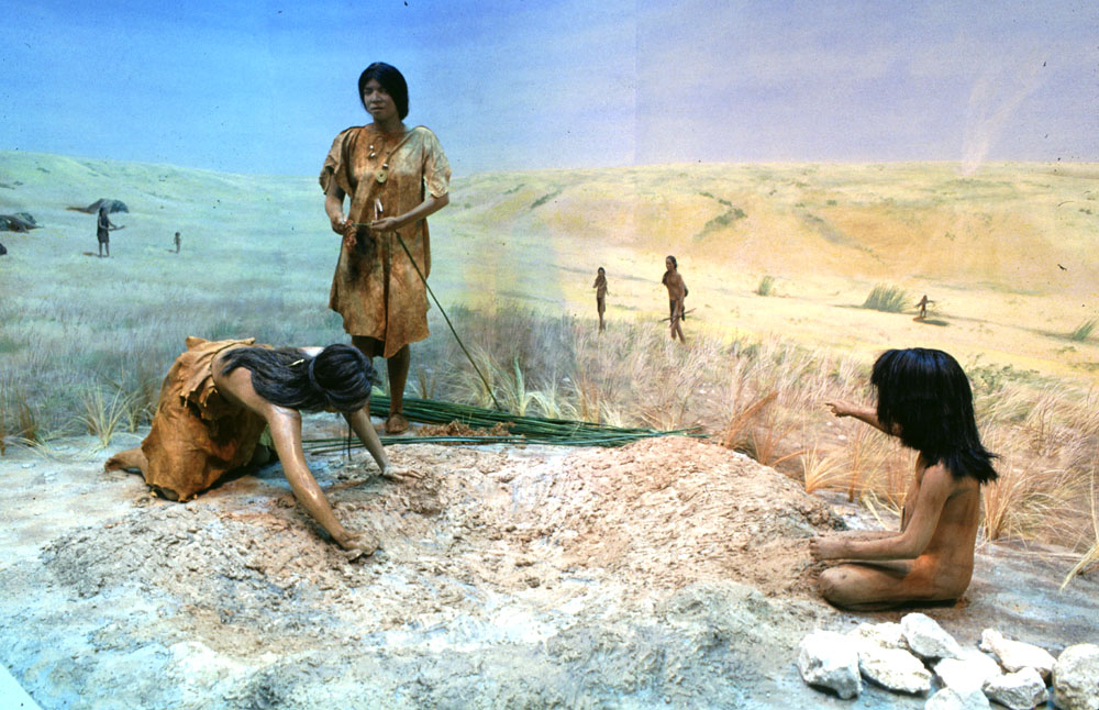 Painting of prehistoric peoples