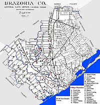 Brazoria County map