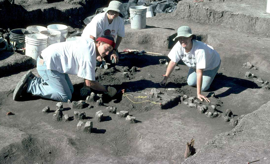 Photo of project archeologist and crew