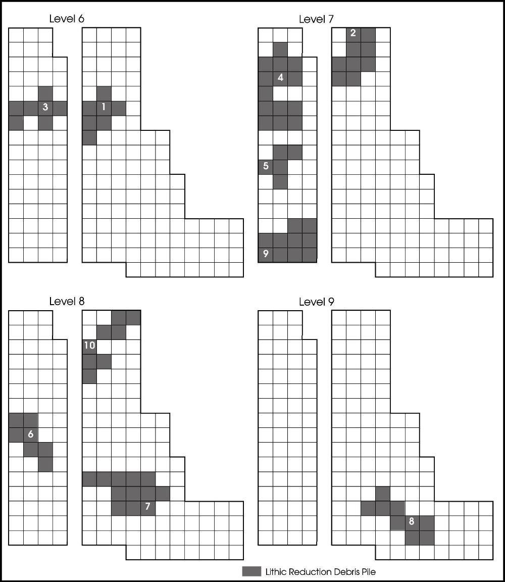 Map of debris piles