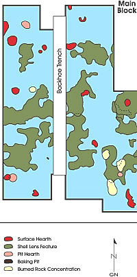 Map of the excavation block