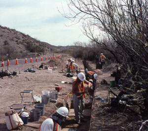 photo of excavations in progress at Arroyo de la Presa