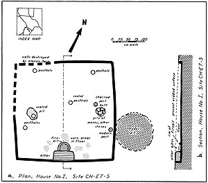 illustration of the Plan of House 1 at Loma Seca