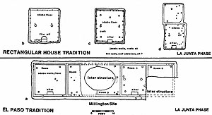 illustration of structures having strong architectural parallels in the El Paso area