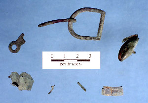 photo of metal artifact fragments