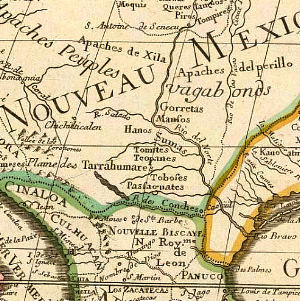 Section of a 1700 map by French cartographer Guillaume Delisle