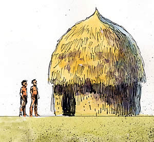 beehive-shaped house