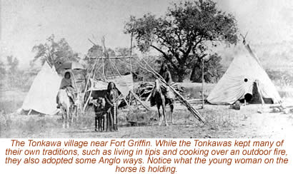 photo of the Tonakwa village near Ft. Griffin