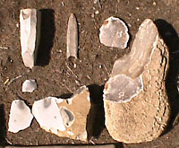 Chert tools.