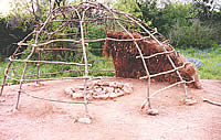 view of the interior of a wickiup