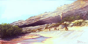 painting of a rockshelter