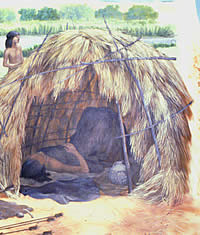 view of the interior of a wickiup
