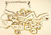 Spanish map of Caddo village