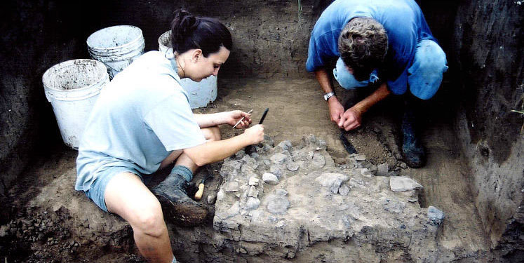 photo of the excavation