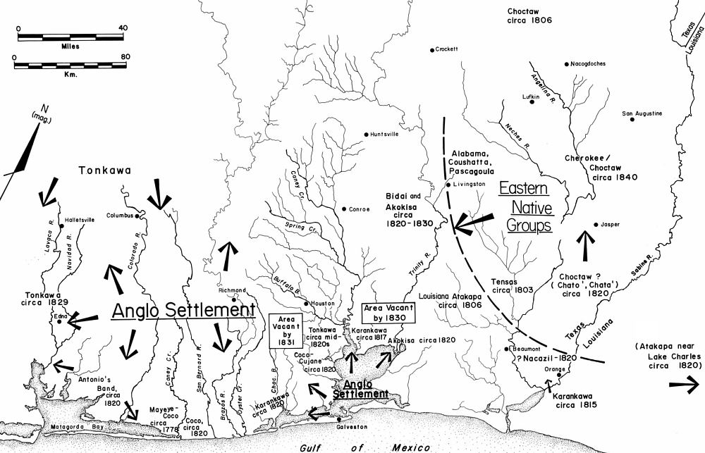 Image of location and movements of native groups.