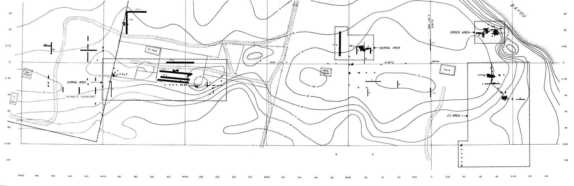 Image of 1970s investigations at Mitchell Ridge.