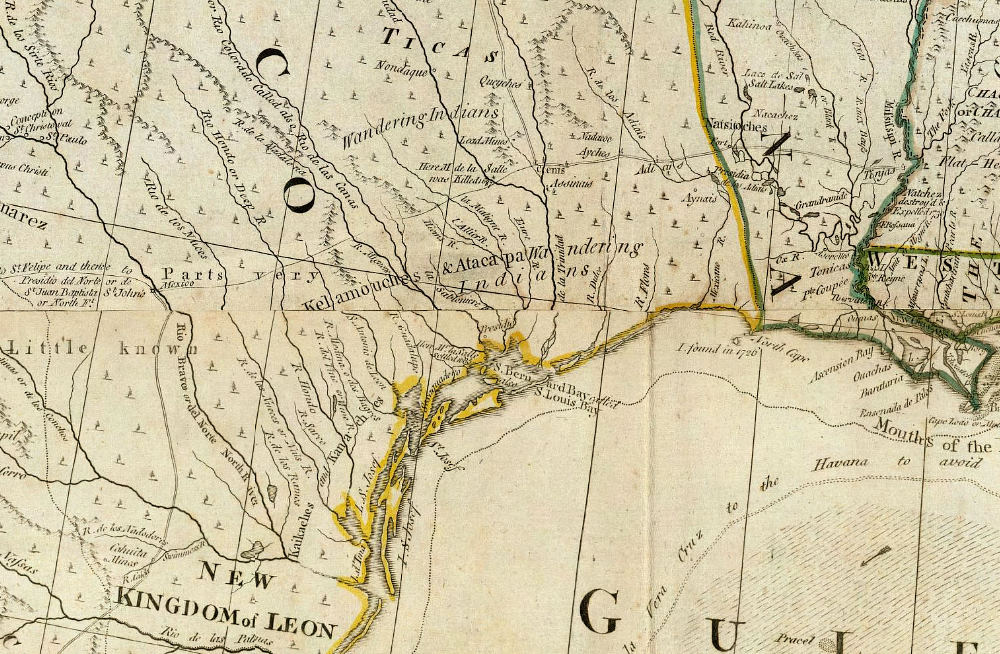 Image of 1776 map by British cartographer and publisher Thomas Jefferys.