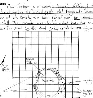 Image of Enlarged area of photo taken by Lou Fullen of grave offerings above the chest area of Burial 10.