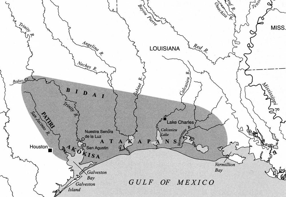 Image of territory of the Atakapan-speaking groups.