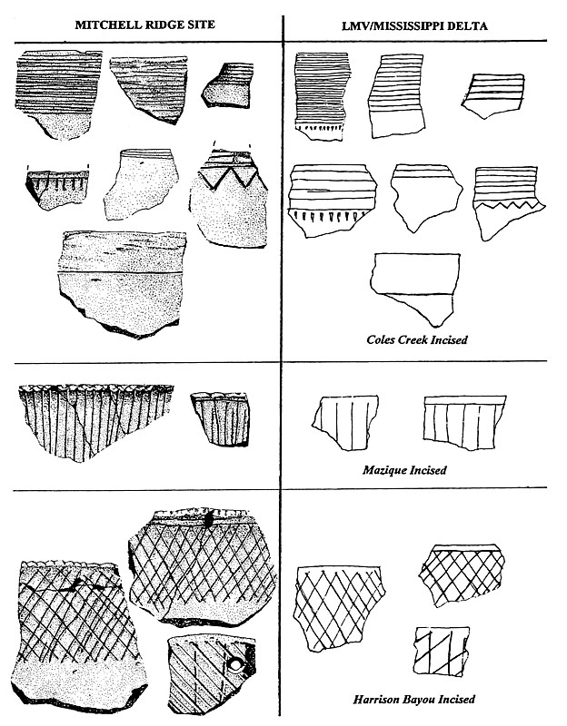 Image of Goose Creek Plain jar partially reconstructed from sherds.