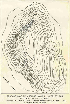 contour map of morhiss mound